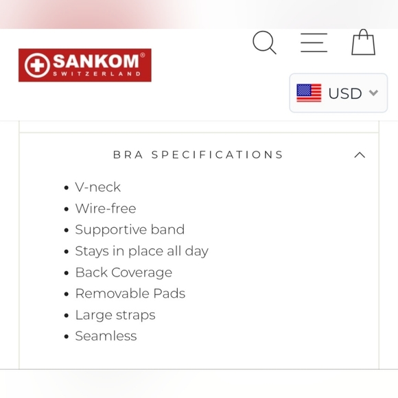 SANKOM Patent Support & Posture Black Bra Sz M/L - Picture 11 of 16